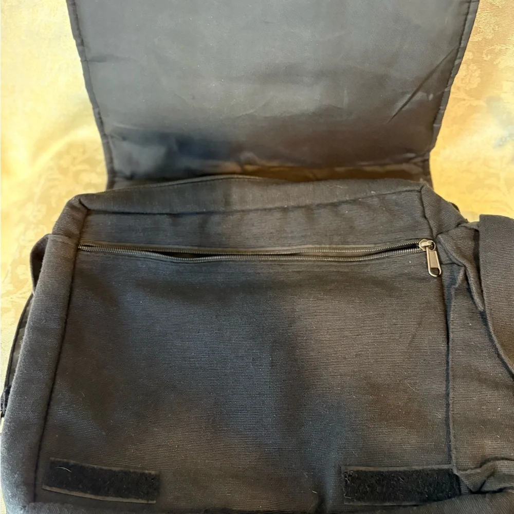 Puzzlestack’s Lukla Messenger Bag Black and Gray Embroidered Crossbody